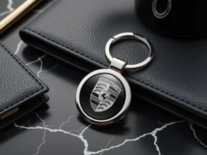 Porsche Personalisiert Schlüsselanhänger Logo Premium Metall